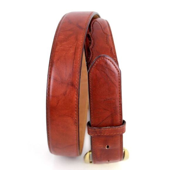 Tony Lama TAN BROWN GENUINE LEATHER 1.25"Wd CASUAL DRESS MEN'S BELT Sz 38 (G92 - Picture 6 of 13